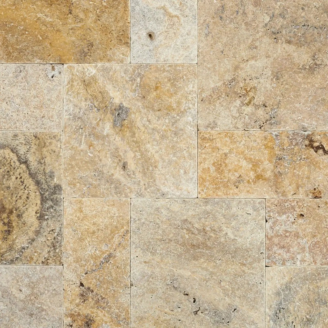 Tuscany Scabas Travertine Pavers 12x24 close up