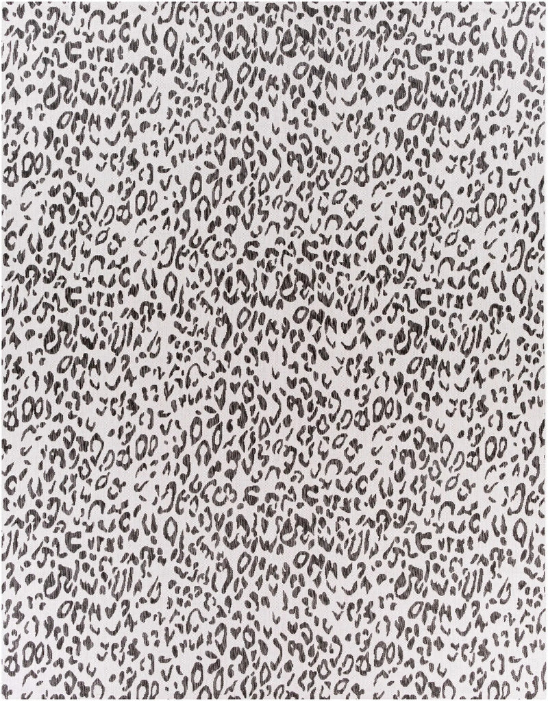 Alderbury White Leopard Print Outdoor Rug by Boutique Rugs