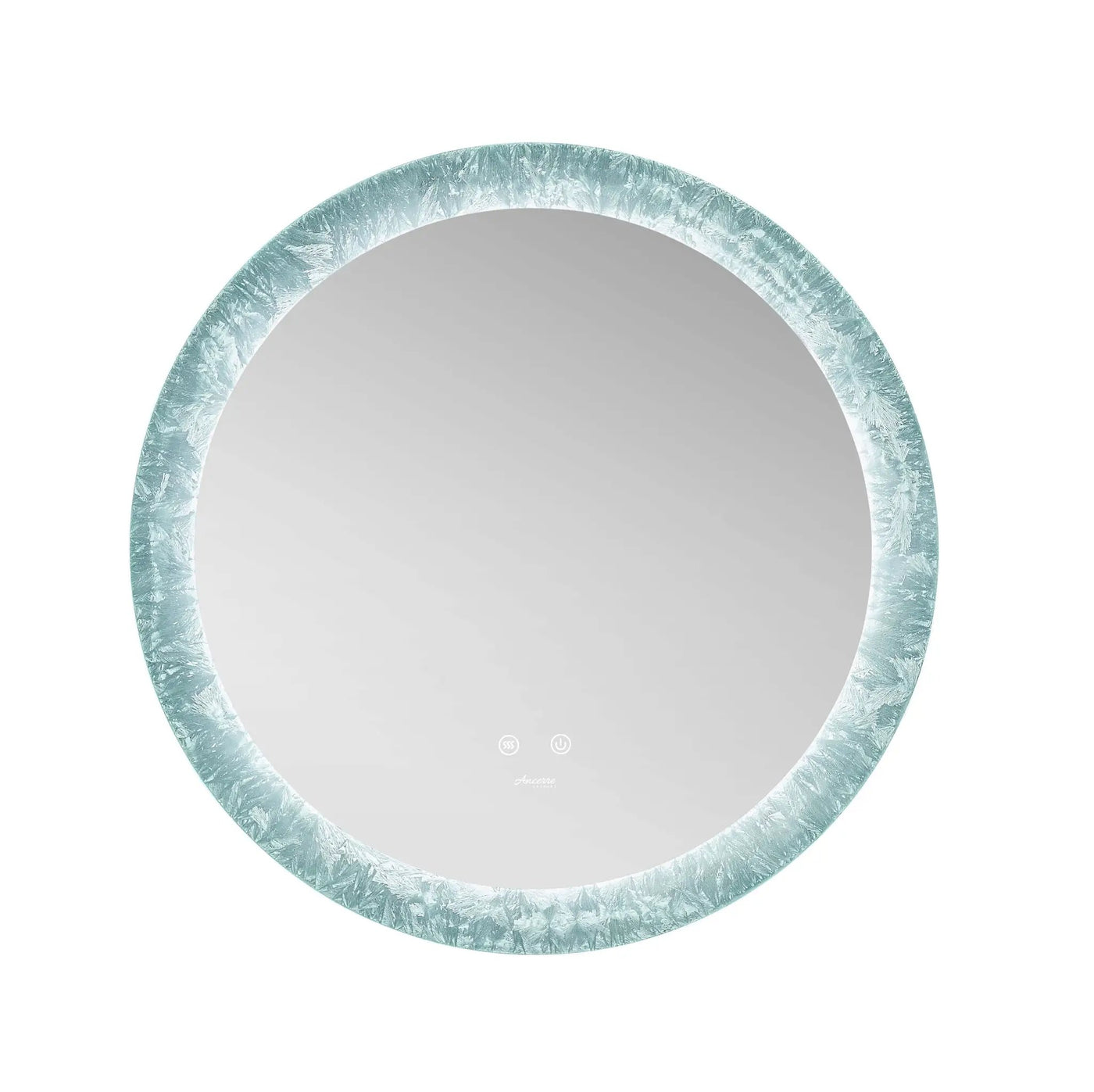 Frysta Round LED Frameless Mirror with Dimmer and Defogger by Ancerre Designs