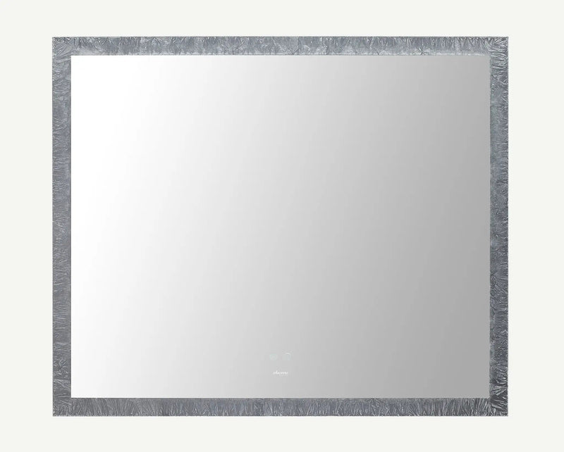 Frysta LED Frameless Rectangular Mirror Lighted Bathroom Vanity with Dimmer and Defogger by Ancerre Designs