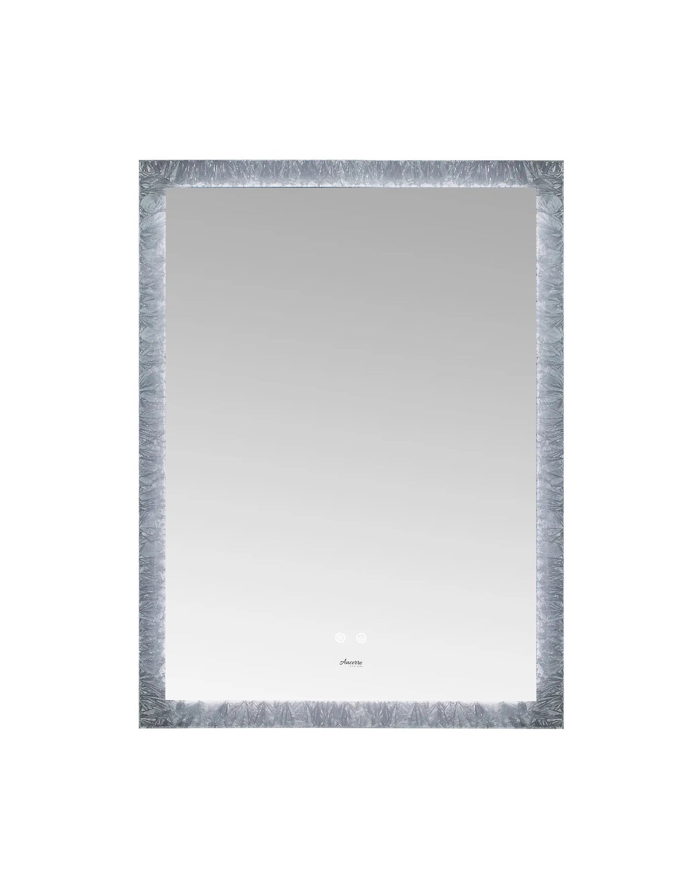 Frysta LED Frameless Rectangular Mirror Lighted Bathroom Vanity with Dimmer and Defogger by Ancerre Designs