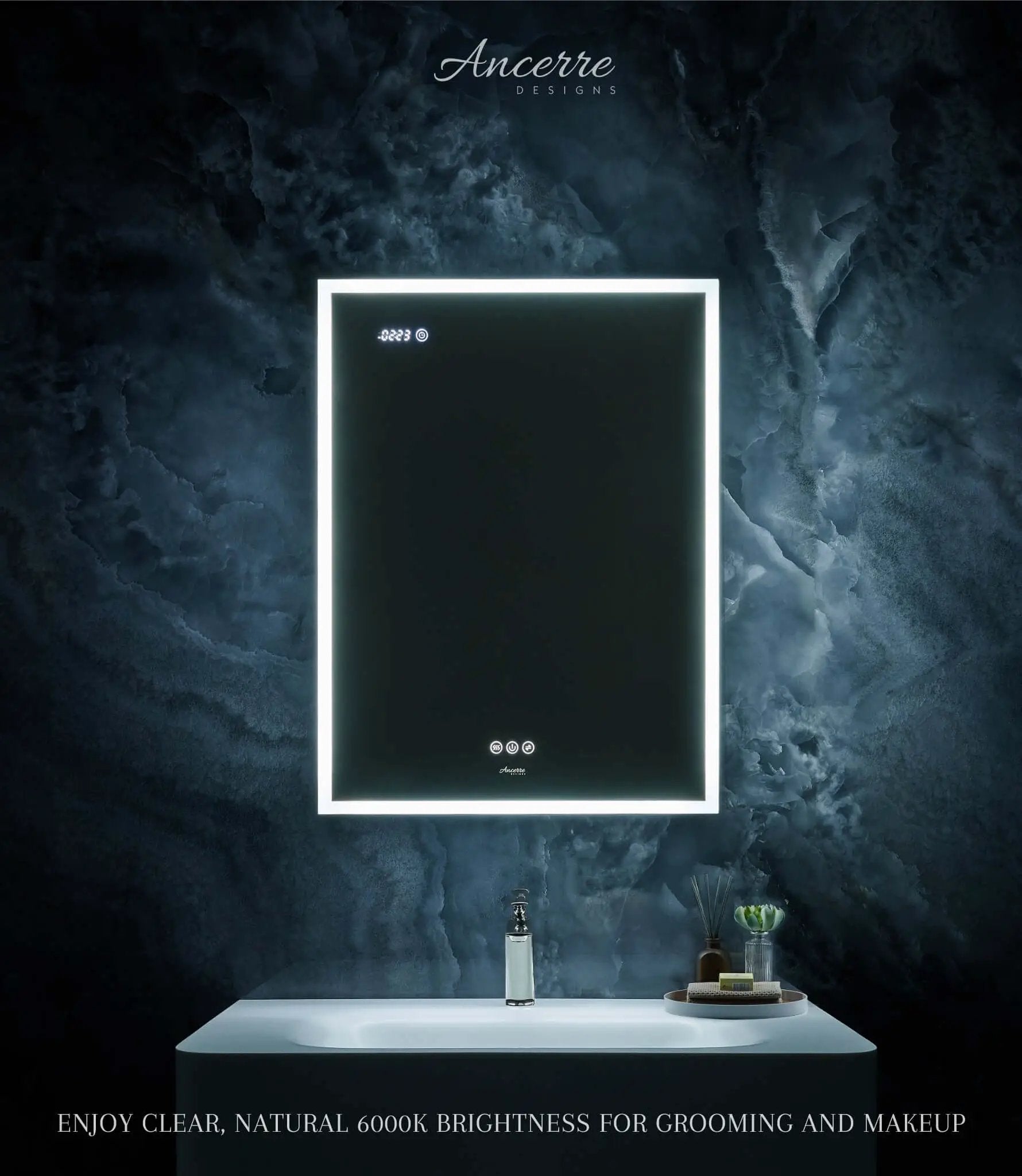 Pagani LED Mirror Cabinet with Defogger, Dimmer, Magnifier & USB outlet by Ancerre Designs