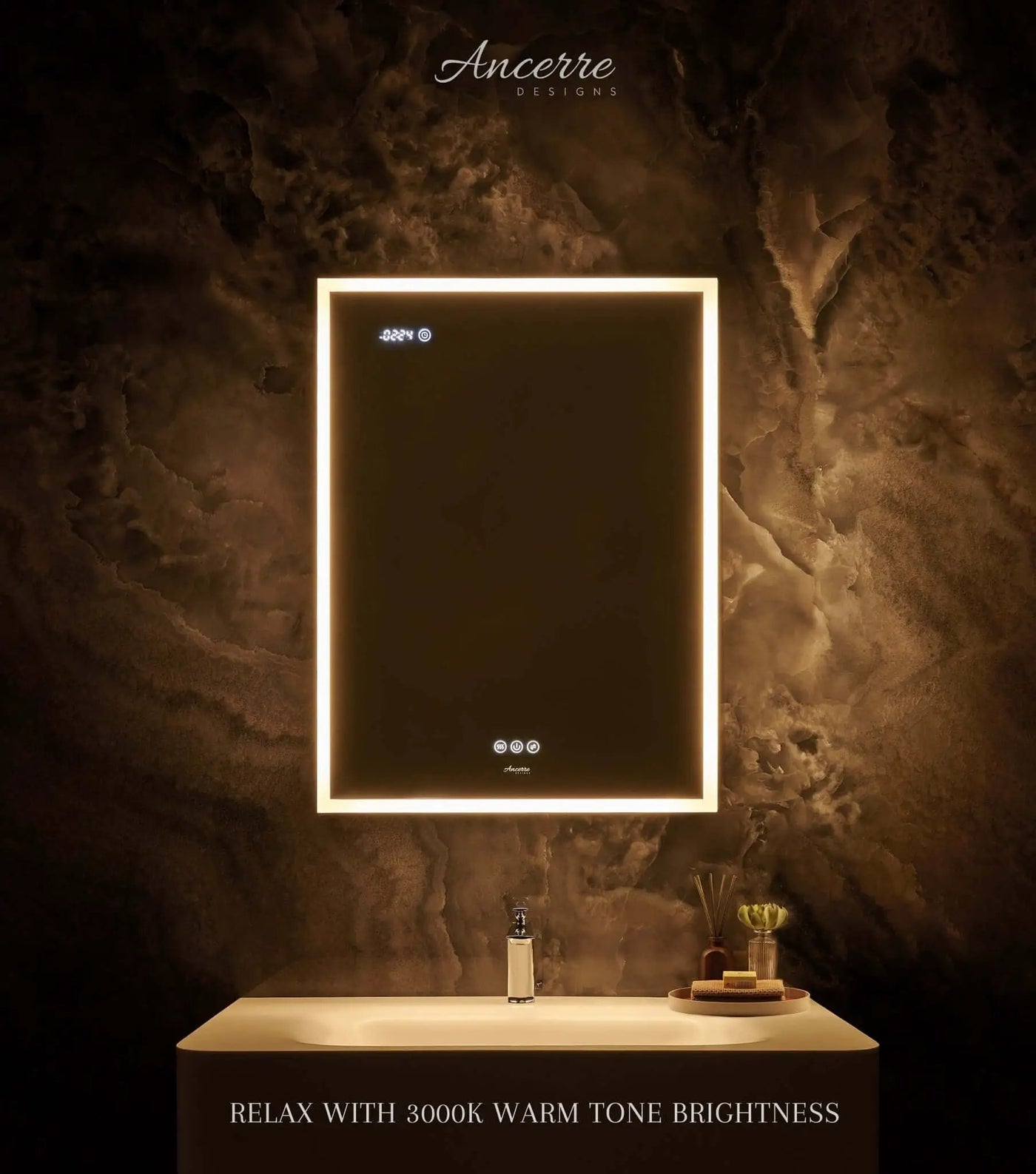 Pagani LED Mirror Cabinet with Defogger, Dimmer, Magnifier & USB outlet by Ancerre Designs