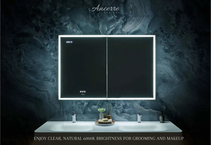 Pagani LED Mirror Cabinet with Defogger, Dimmer, Magnifier & USB outlet by Ancerre Designs