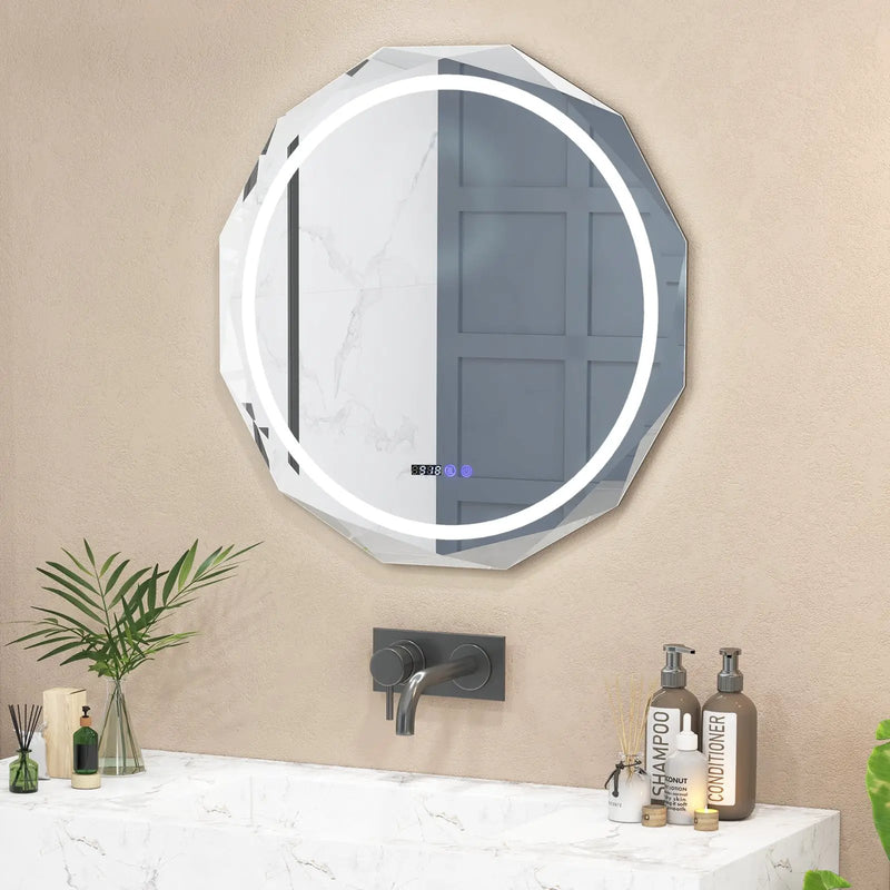 Defogging LED Bathroom Mirror with Stepless 3 Colors Temperature by DirectDeals