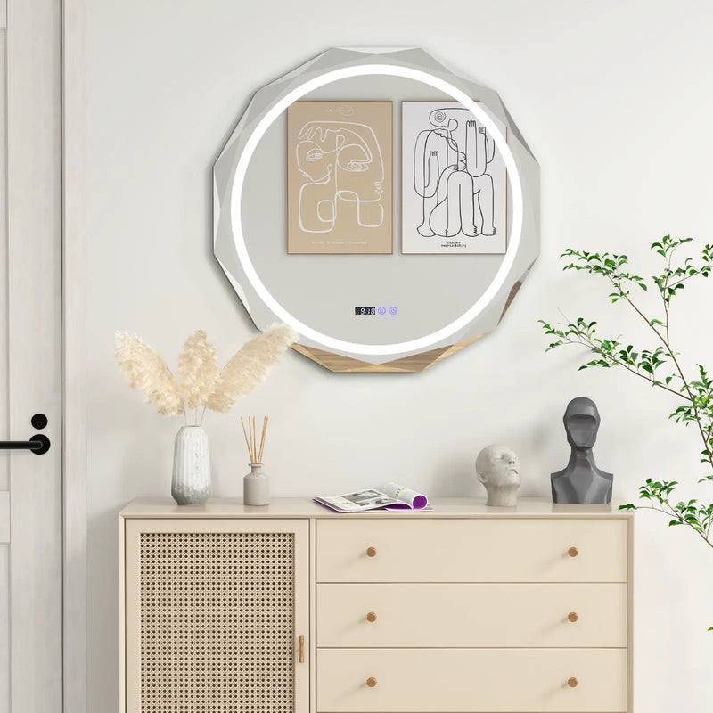 Defogging LED Bathroom Mirror with Stepless 3 Colors Temperature by DirectDeals