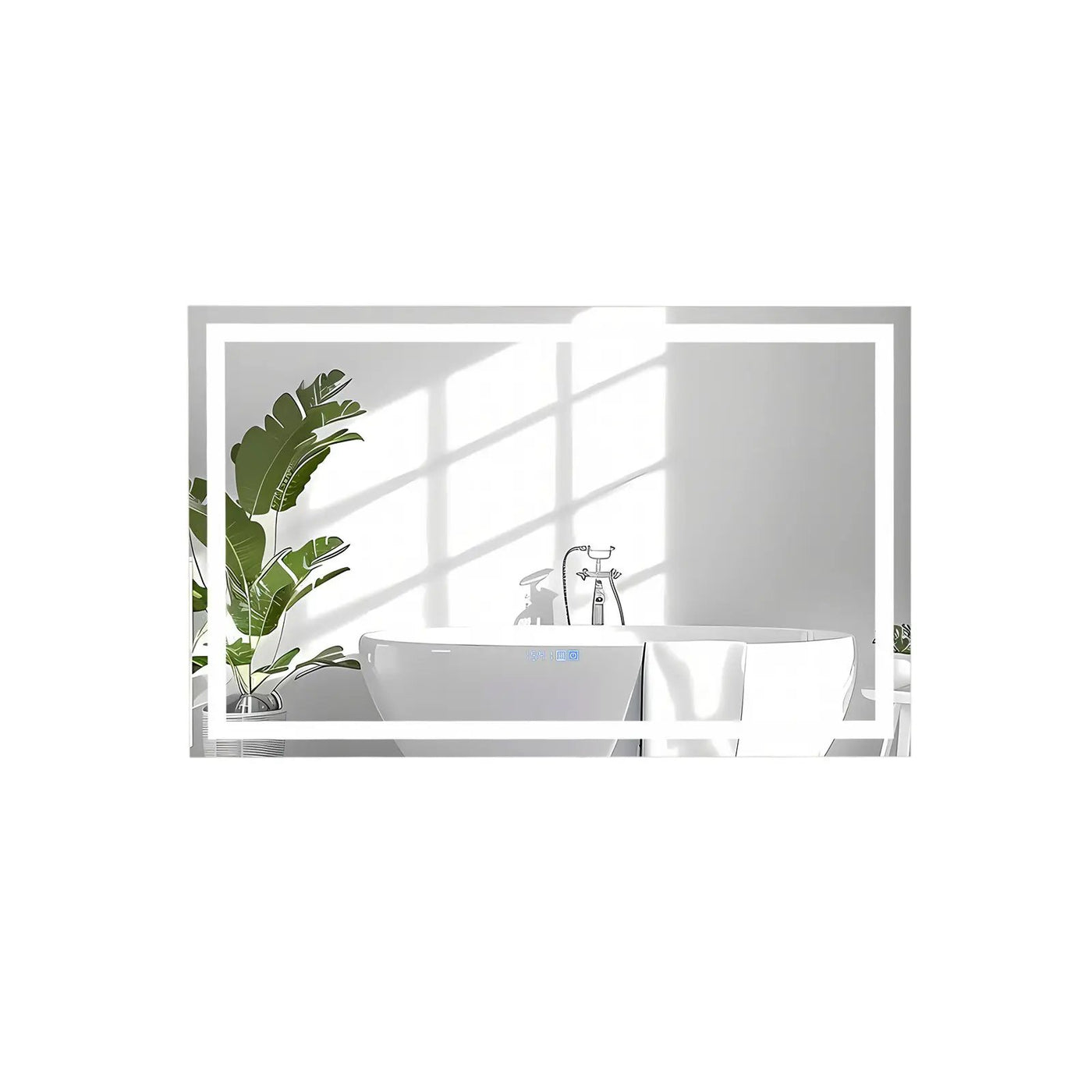 LED Bathroom Mirror Wall Mounted Rectangle Mirror with 3-Color Dimmable Lights by DirectDeals
