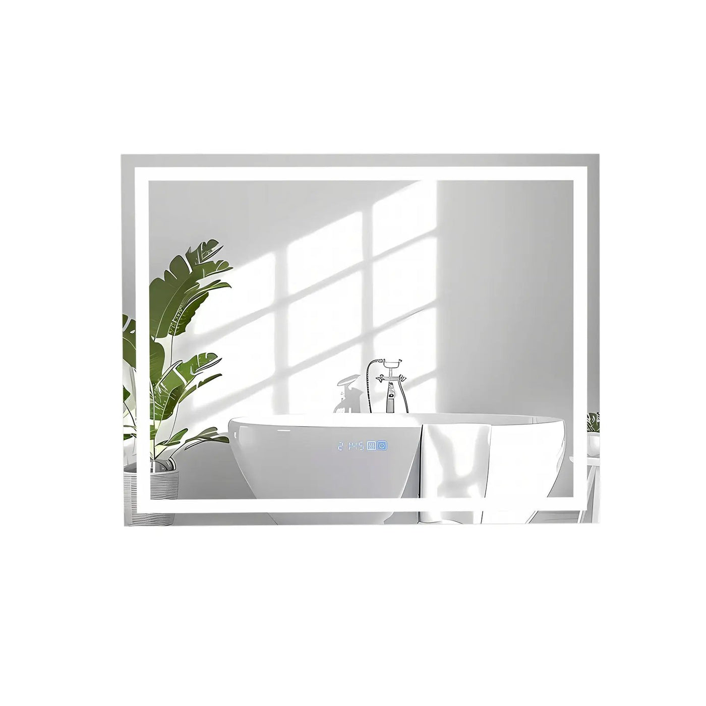 LED Bathroom Mirror Wall Mounted Rectangle Mirror with 3-Color Dimmable Lights by DirectDeals