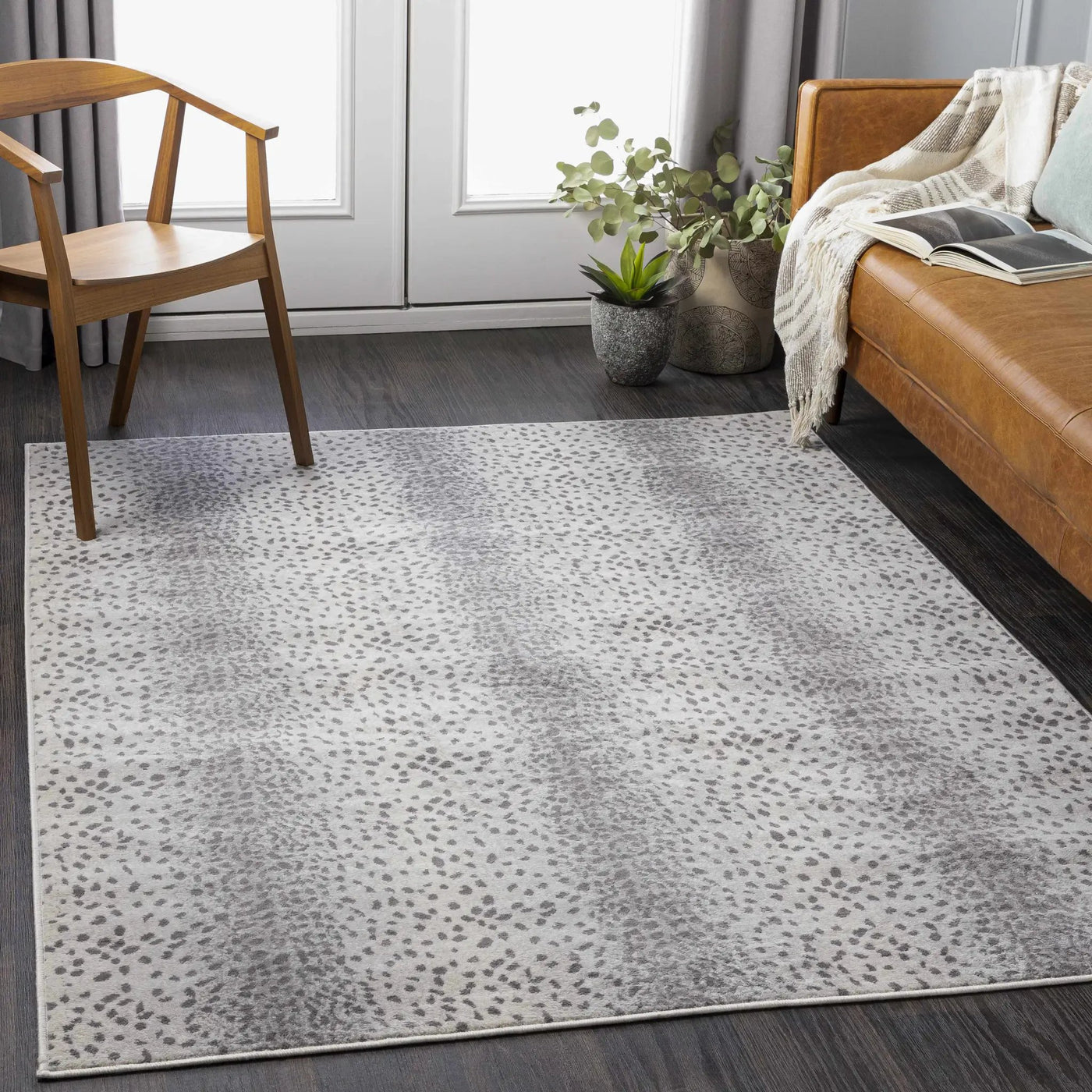 Pointblank Gray Antelope Print Rug by Boutique Rugs