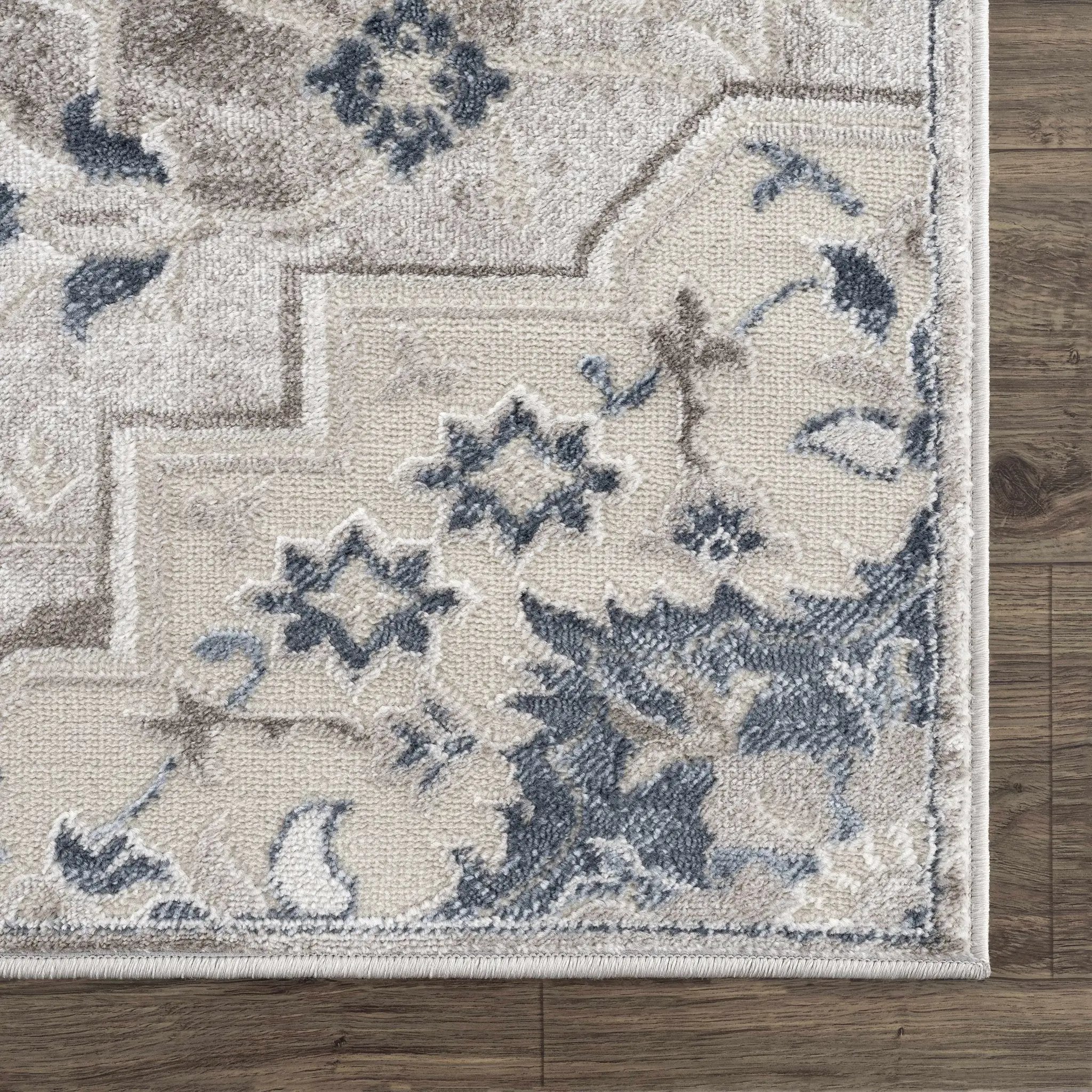 Calum Blue & Gray Area Rug by Hauteloom