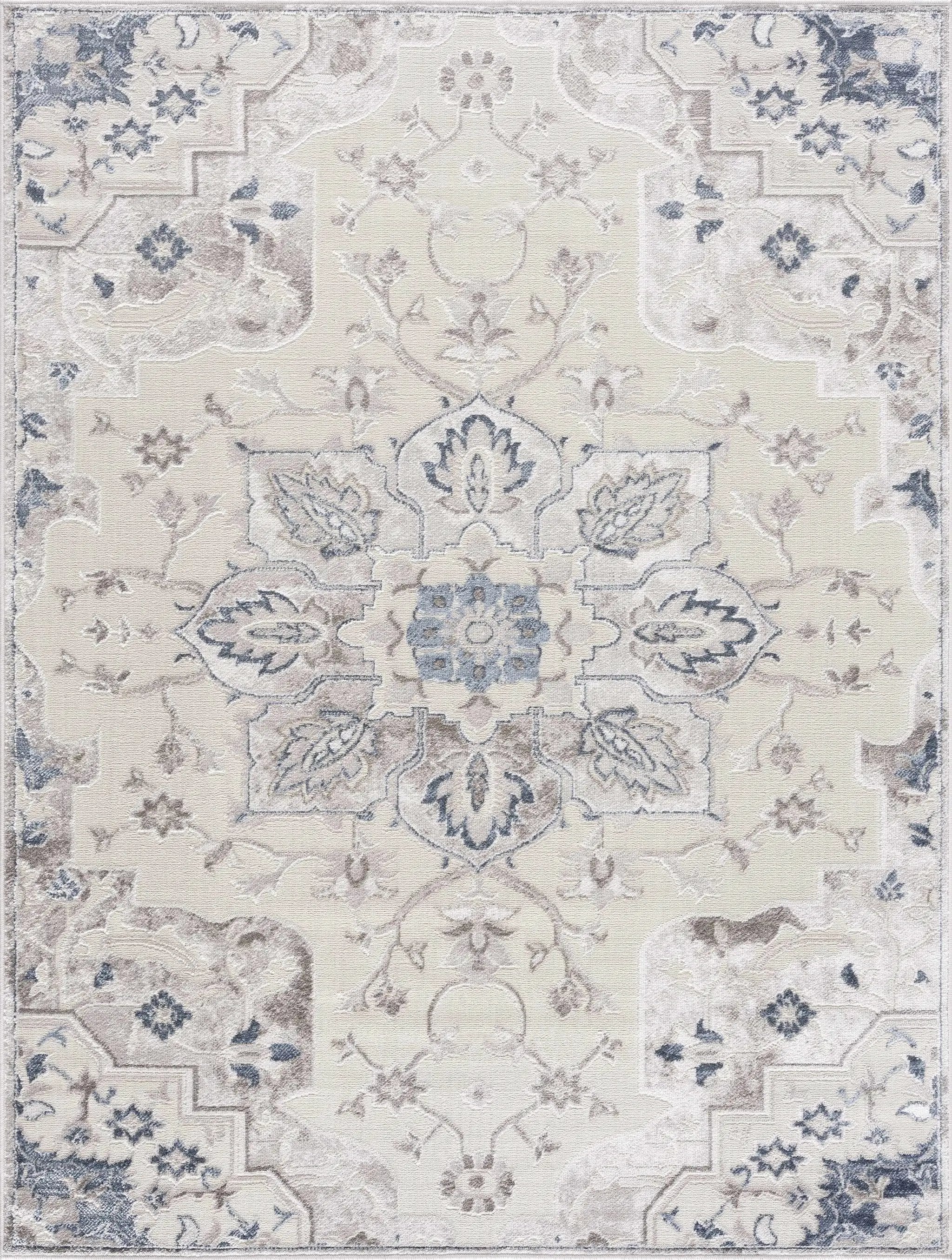 Calum Blue & Gray Area Rug - Clearance by Boutique Rugs