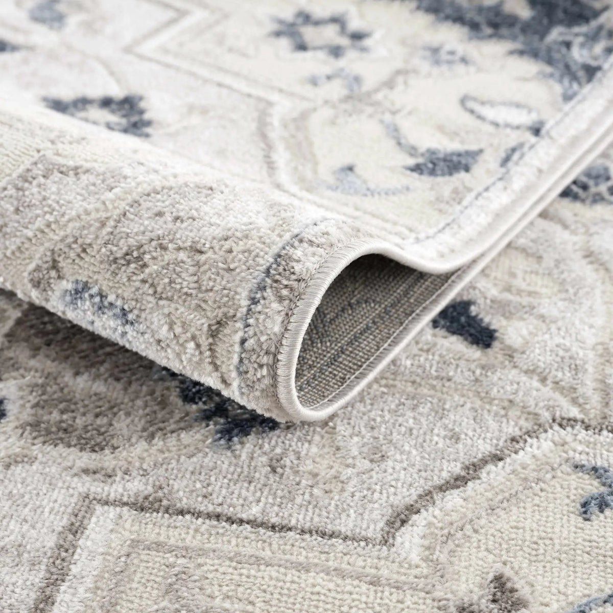 Calum Blue & Gray Area Rug by Hauteloom