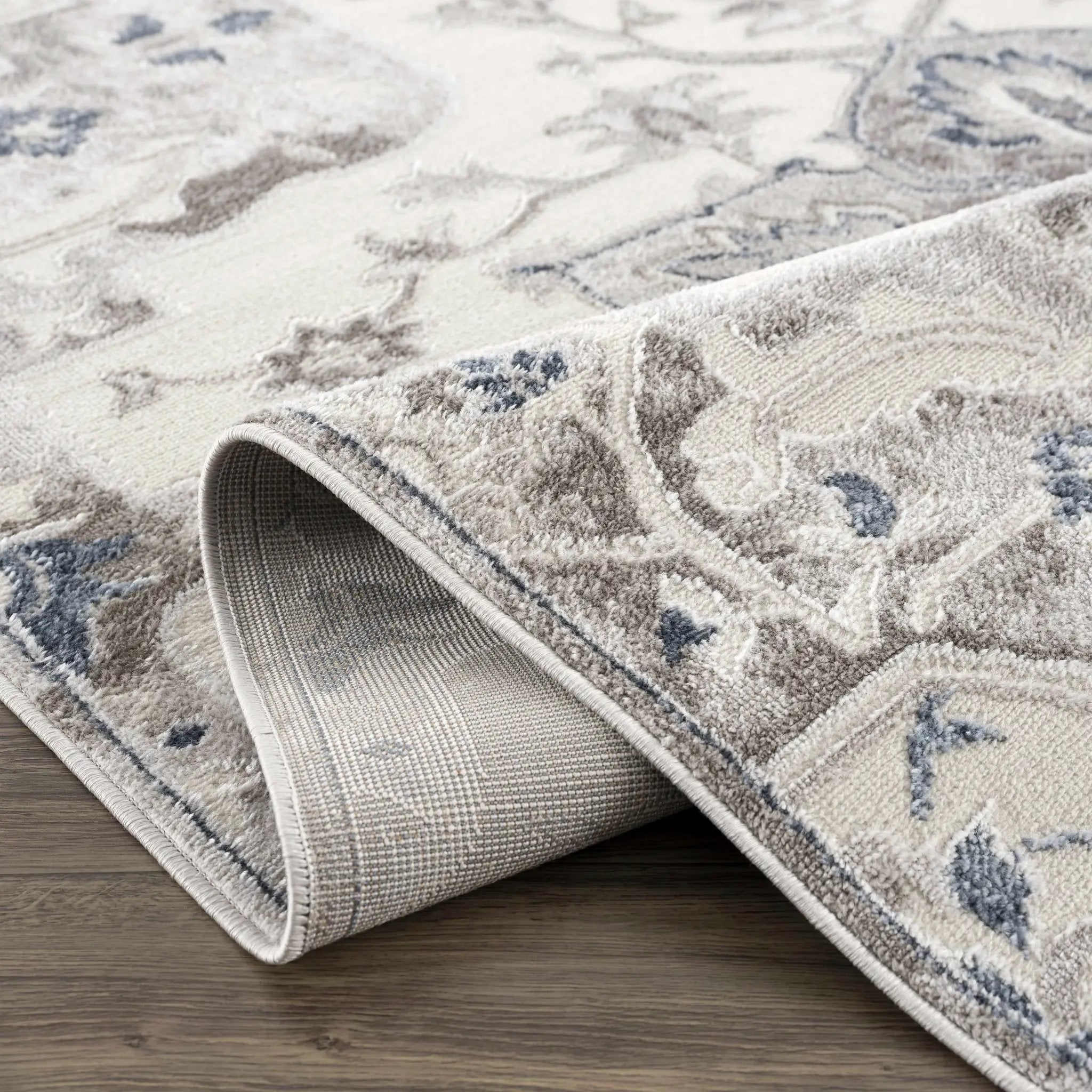 Calum Blue & Gray Area Rug by Hauteloom