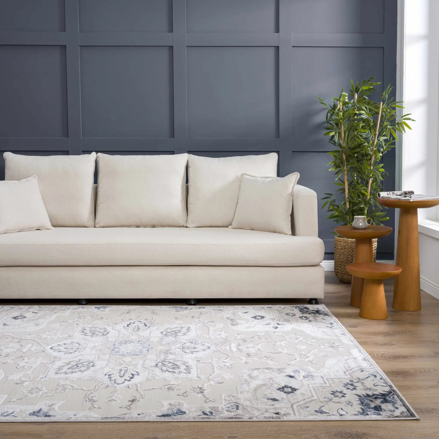 Calum Blue & Gray Area Rug - Clearance by Boutique Rugs