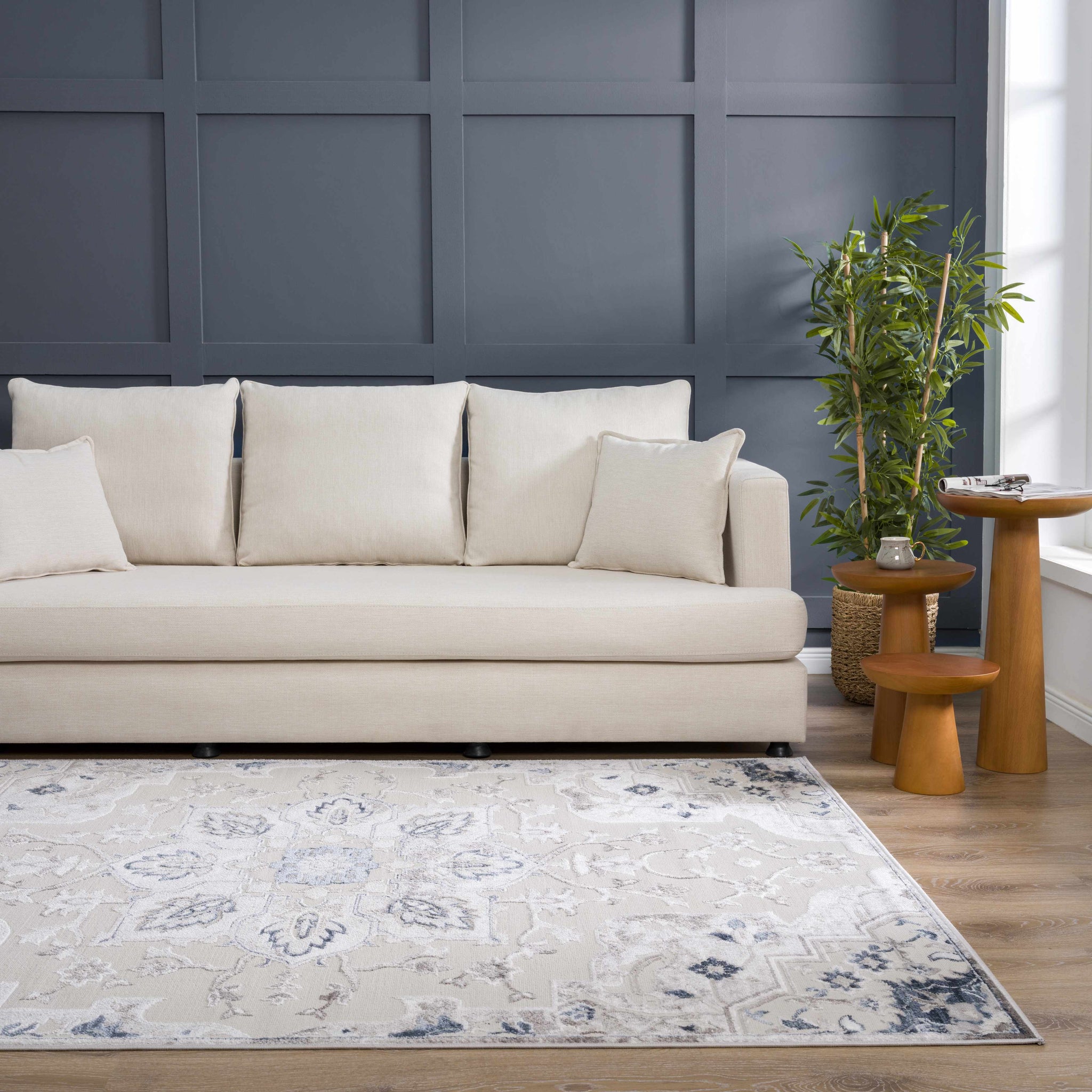 Calum Blue & Gray Area Rug - Clearance by Boutique Rugs