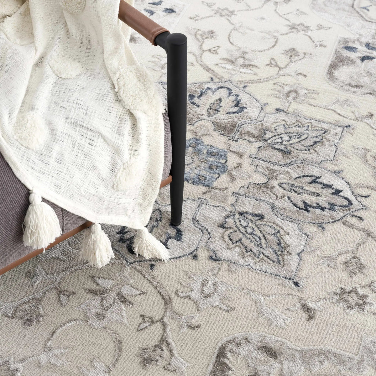 Calum Blue & Gray Area Rug by Hauteloom
