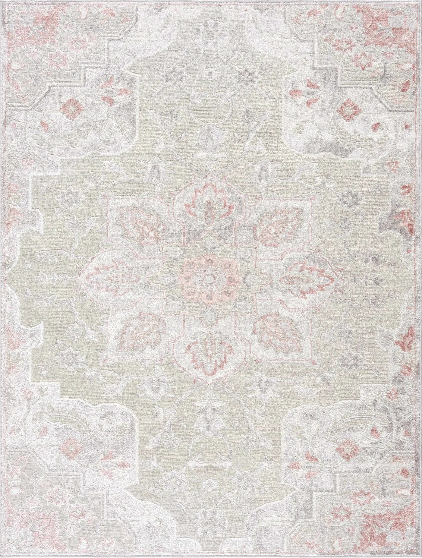 Calum Pink Floral Thick Area Rug - Clearance by Boutique Rugs