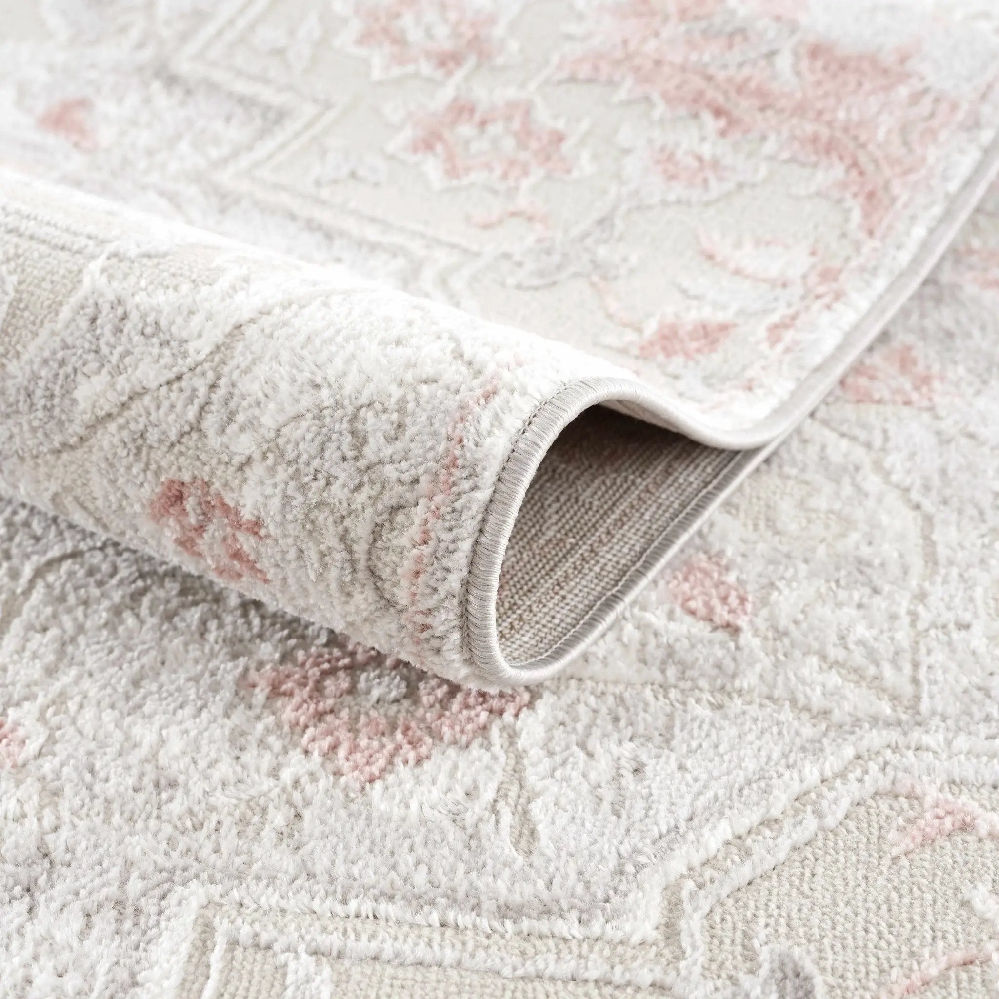 Calum Pink & Gray Area Rug by Hauteloom