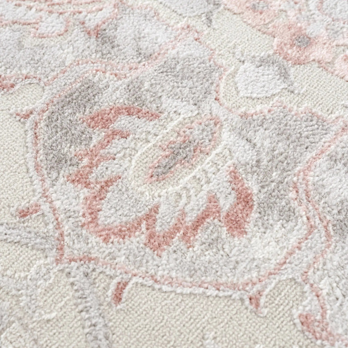 Calum Pink Floral Thick Area Rug - Clearance by Boutique Rugs