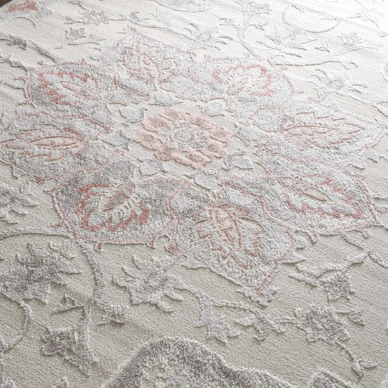 Calum Pink & Gray Area Rug by Hauteloom