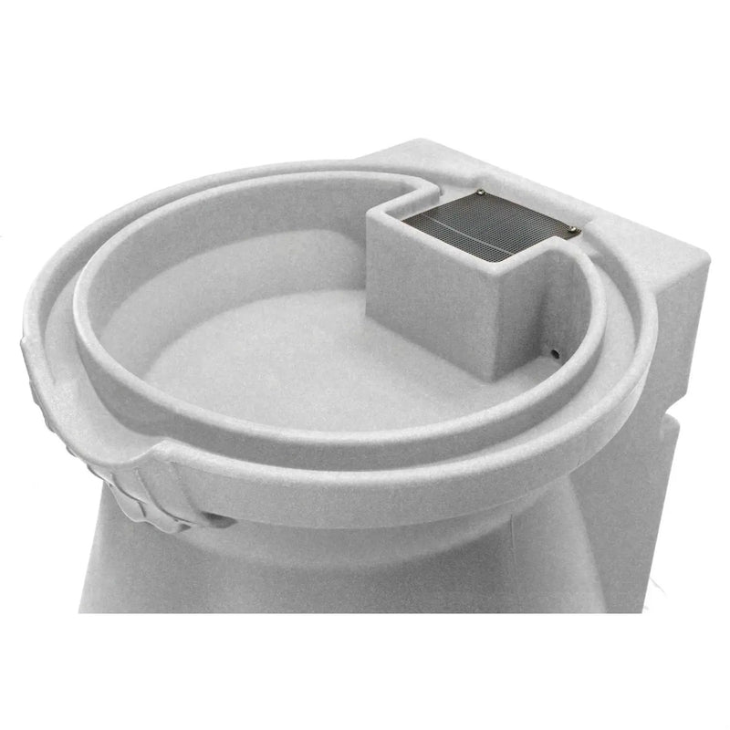 Light Grey Granite 65 Gallon Plastic Urn Rain Barrel with Planter Top by HomePacific