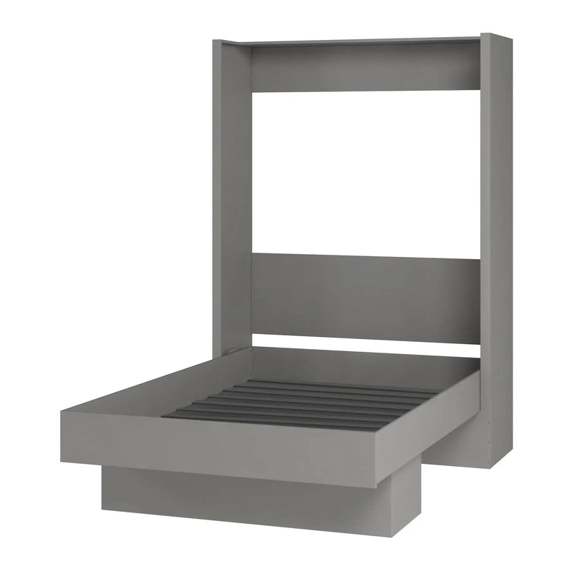 Easy-Lift Full Murphy Wall Bed in Grey with Shelf by Sharicks