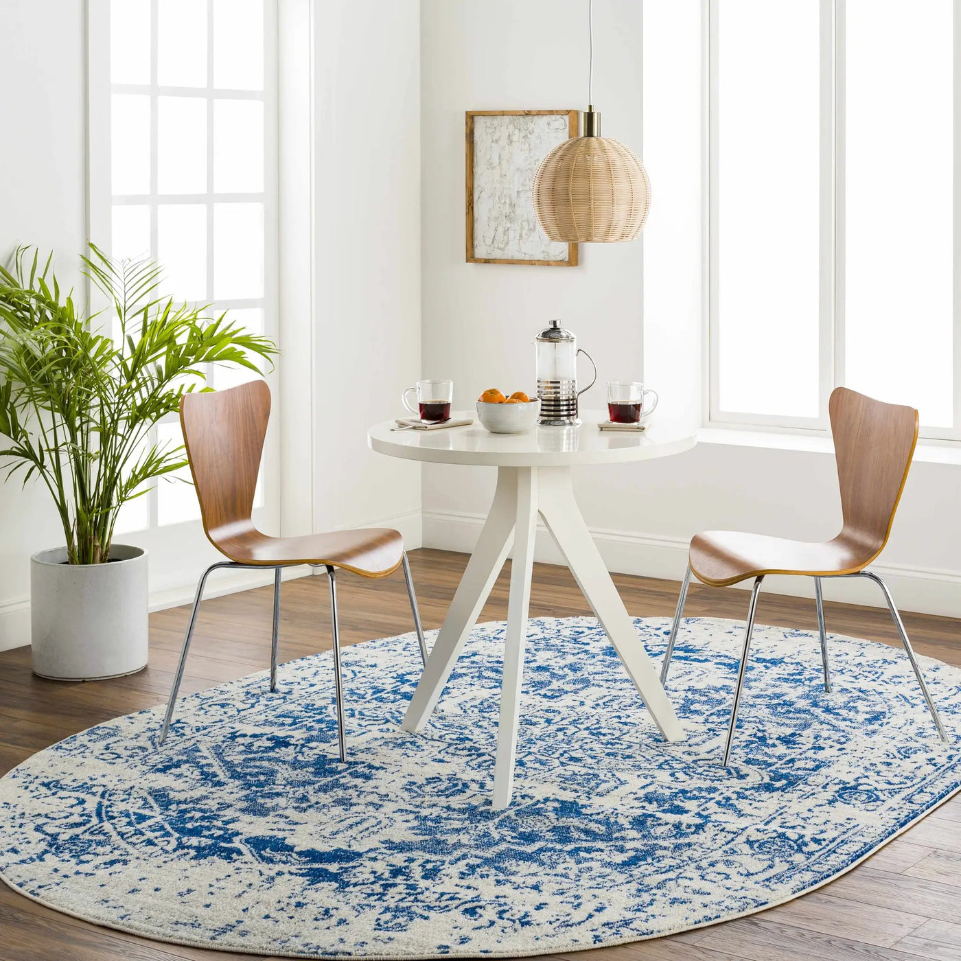 Rachel Navy Area Rug by Boutique Rugs