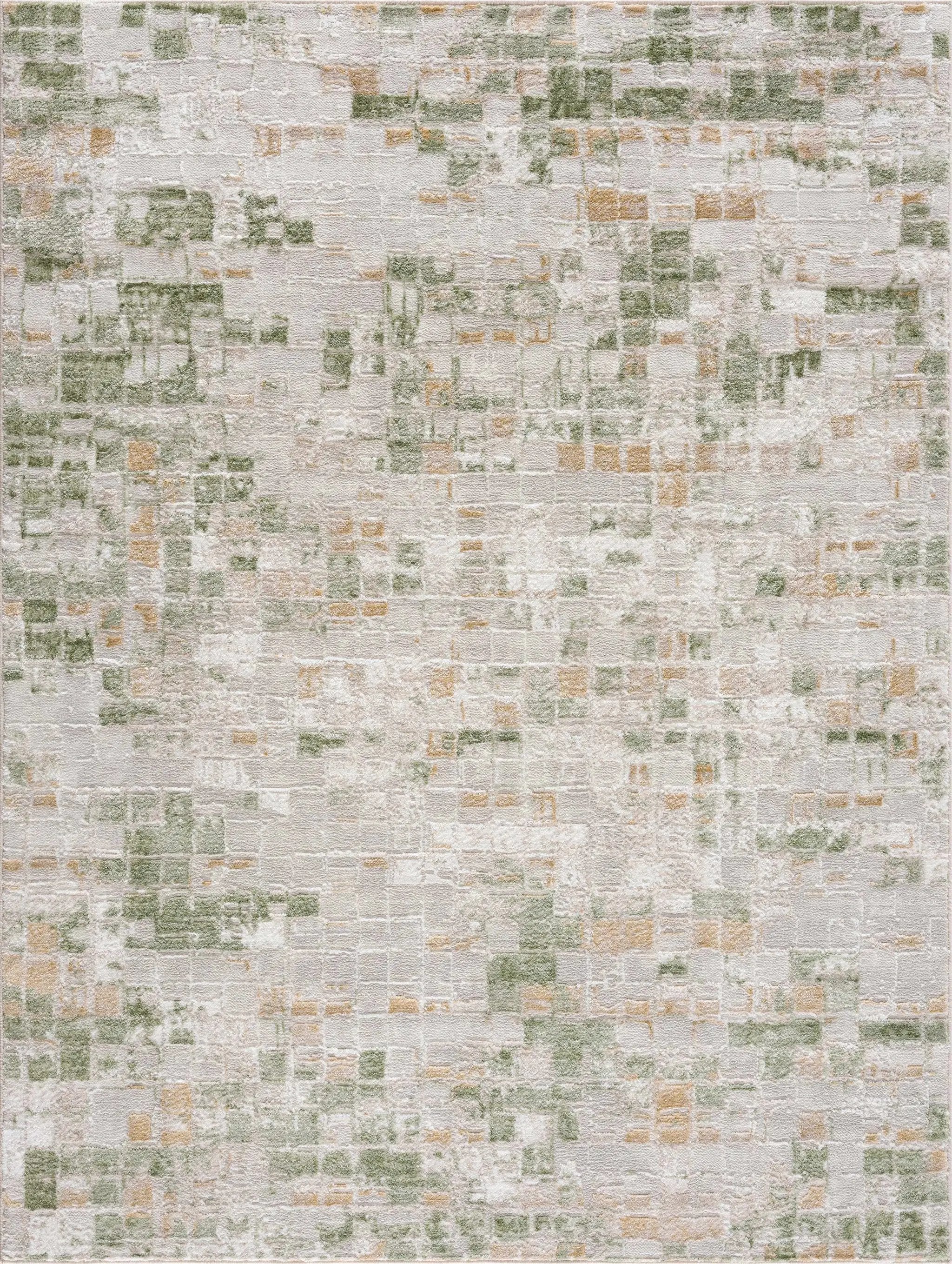 Liveri Green Mosaic Rug by Boutique Rugs