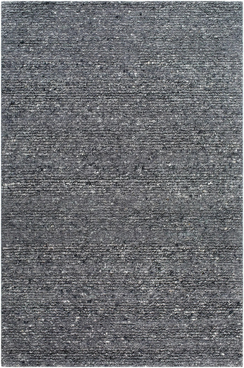 Winta Black Wool Area Rug by Boutique Rugs