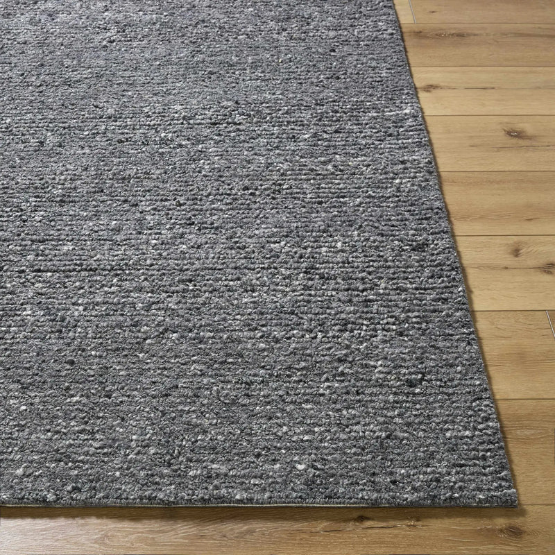Winta Black Wool Area Rug by Boutique Rugs
