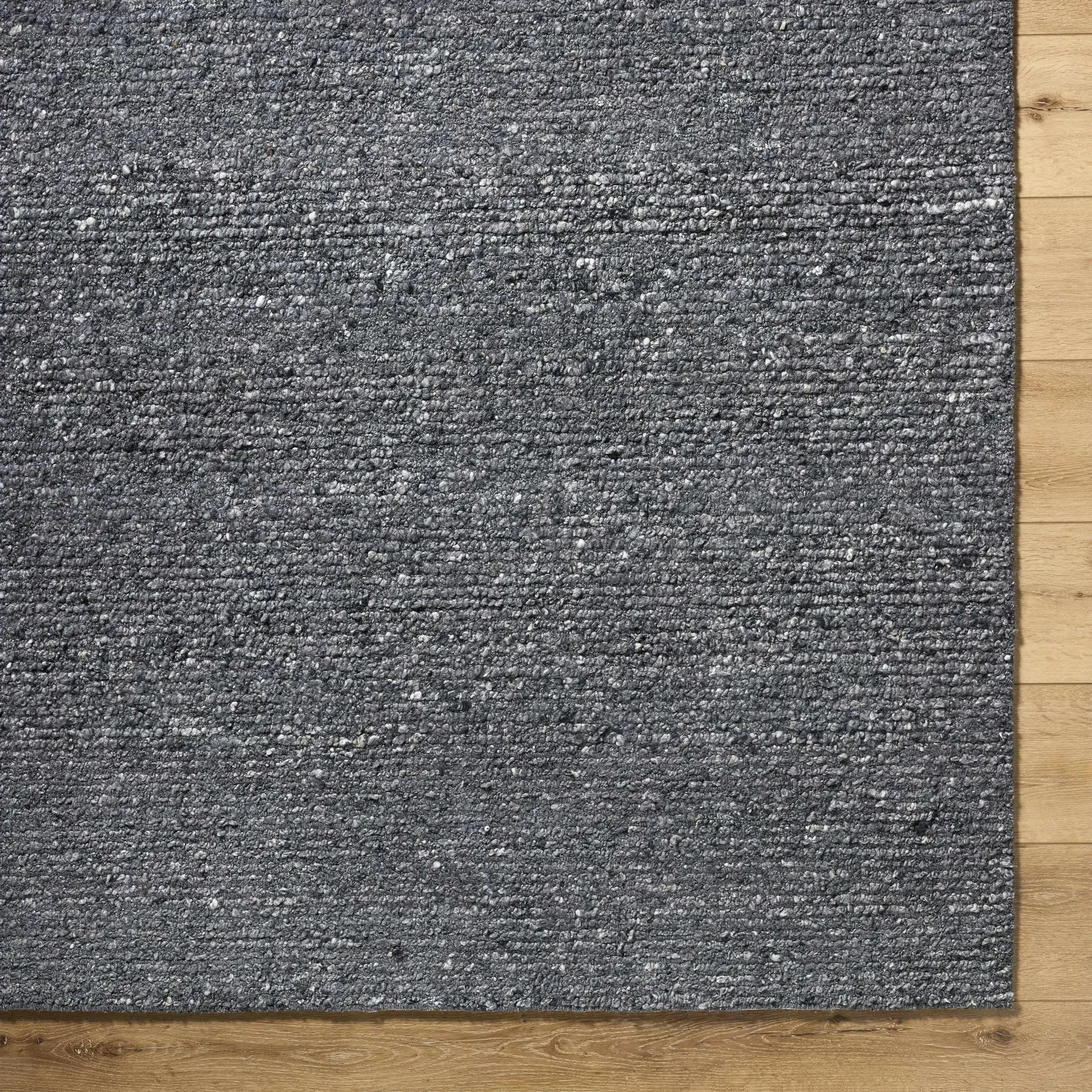 Winta Black Wool Area Rug by Boutique Rugs