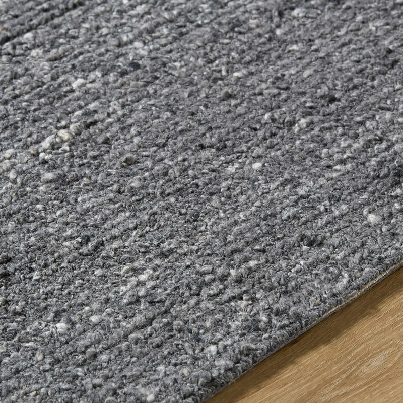 Winta Black Wool Area Rug by Boutique Rugs