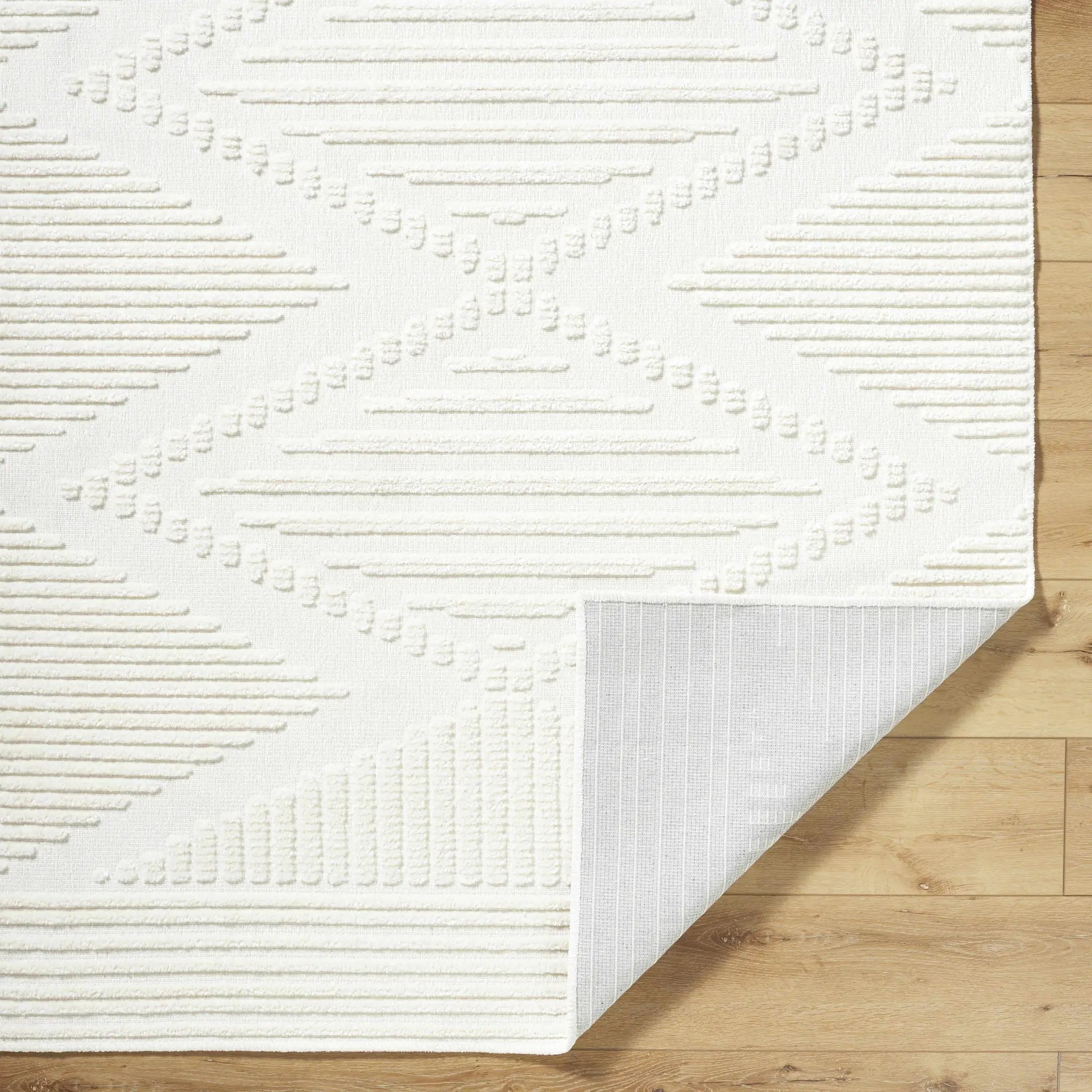 Annika Beige 3D Washable Area Rug by Boutique Rugs