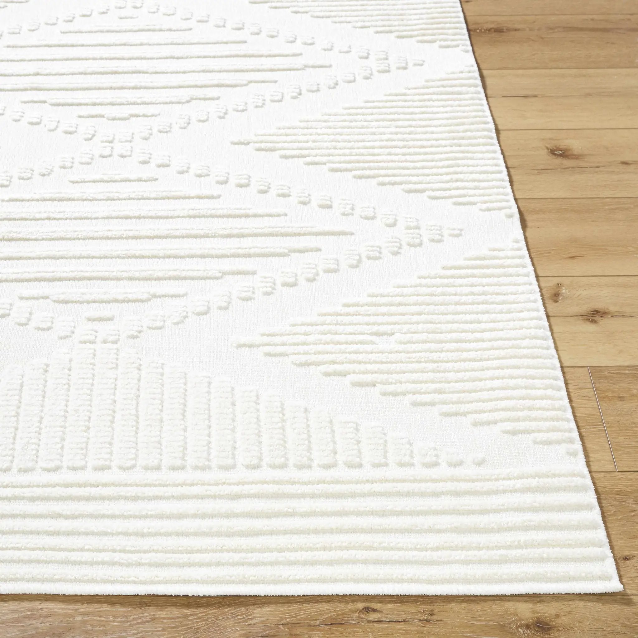 Annika Beige 3D Washable Area Rug by Boutique Rugs