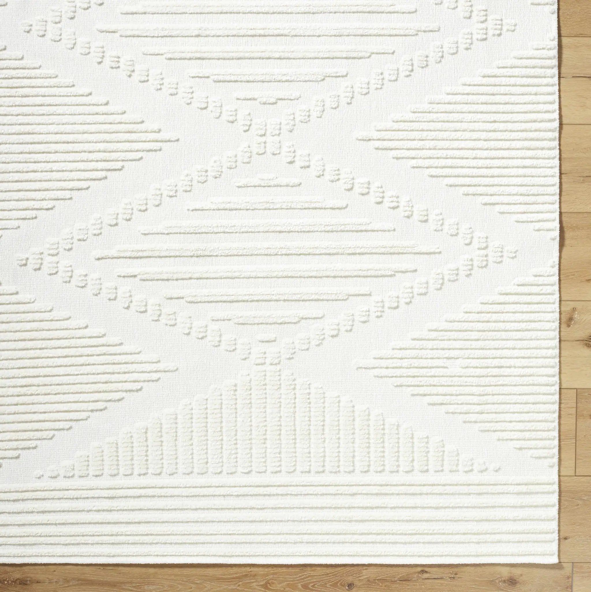 Annika Beige 3D Washable Area Rug by Boutique Rugs