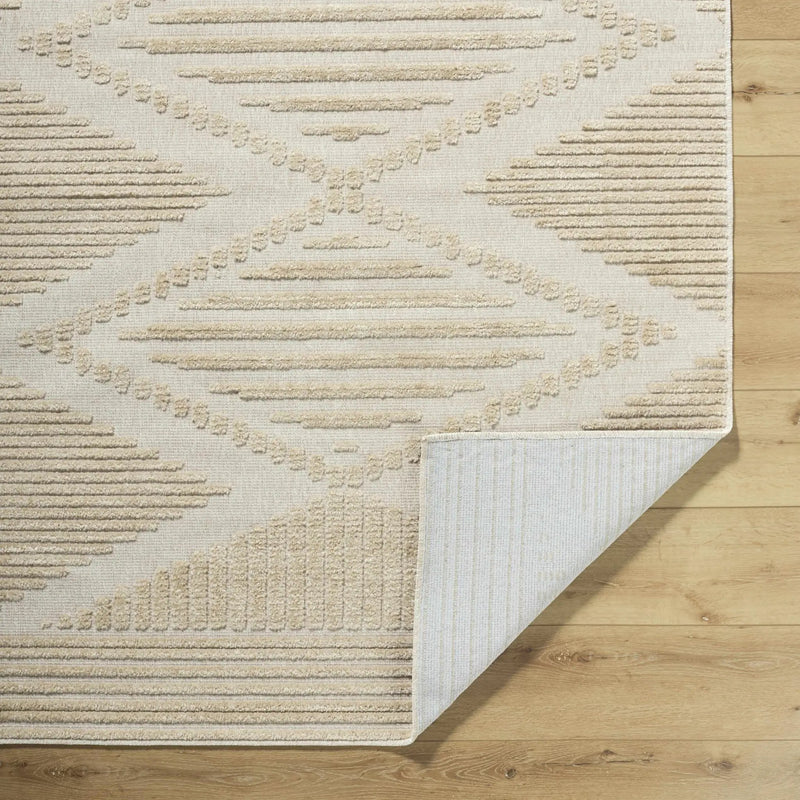 Annika Light Brown 3D Washable Area Rug by Boutique Rugs