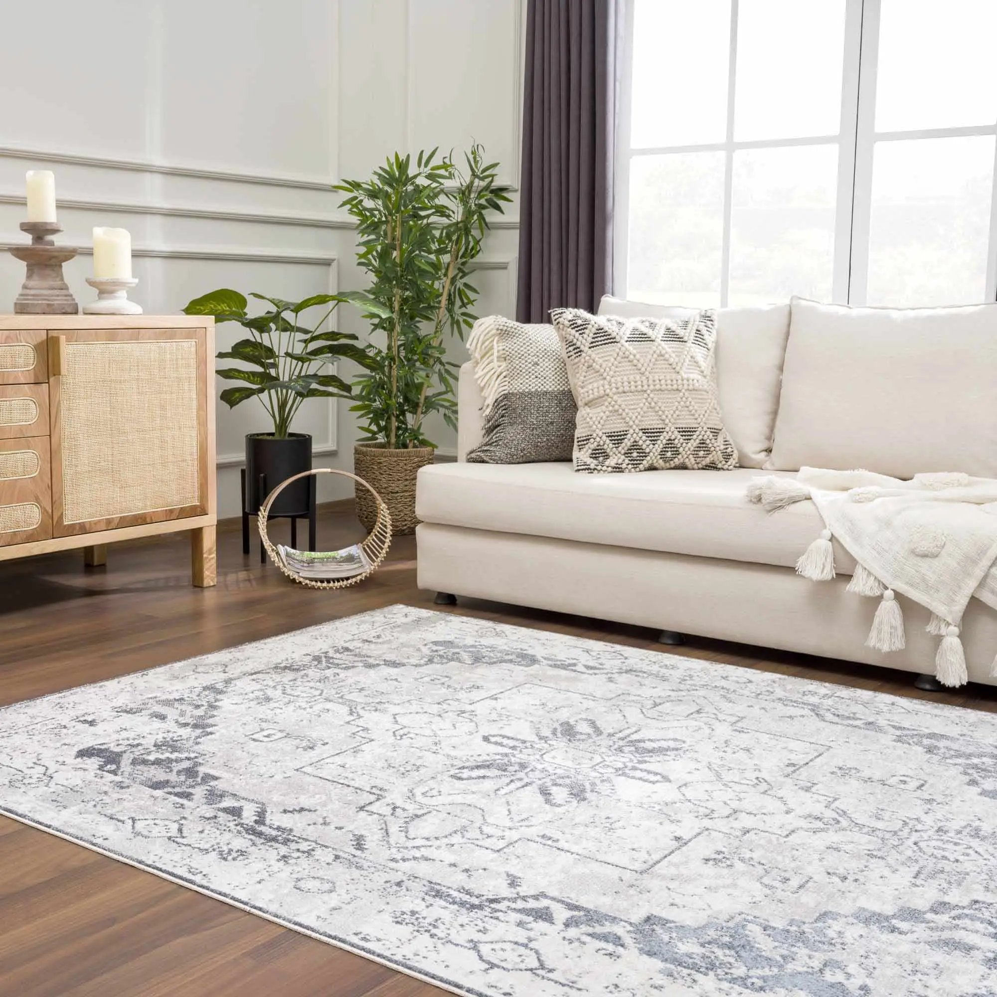 Hera Ivory Boutique Washable Rug - Clearance by Boutique Rugs