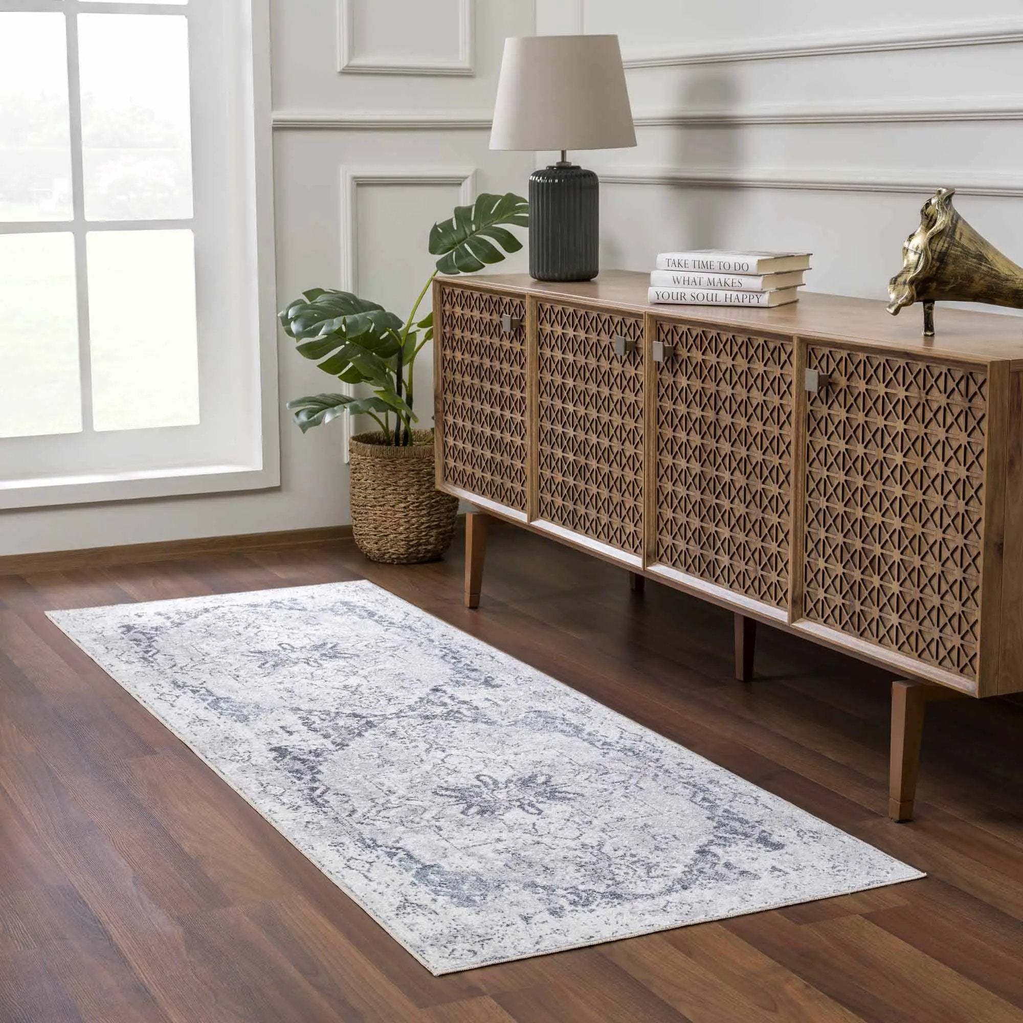Hera Ivory Boutique Washable Rug - Clearance by Boutique Rugs