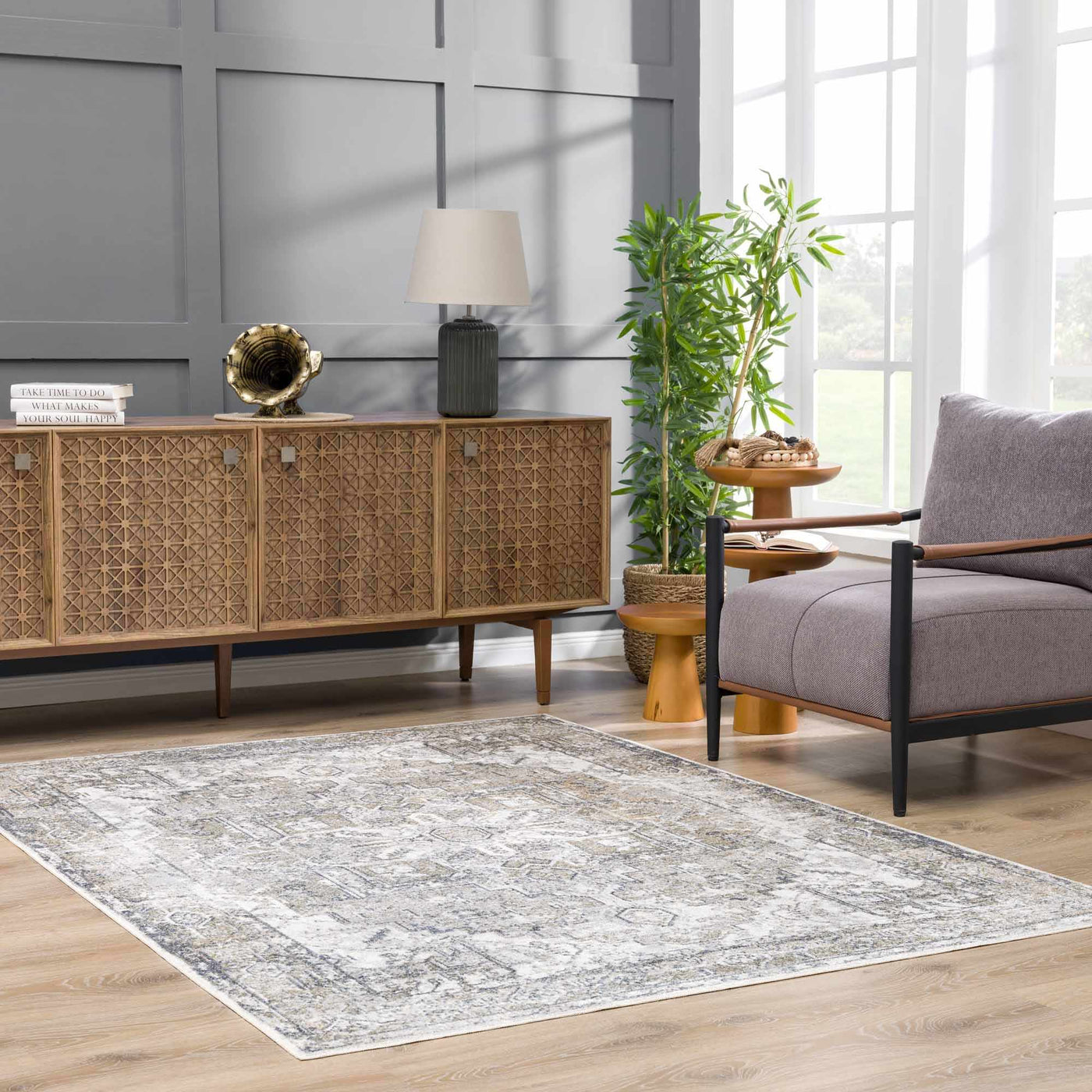 Hera Olive Boutique Washable Rug by Boutique Rugs