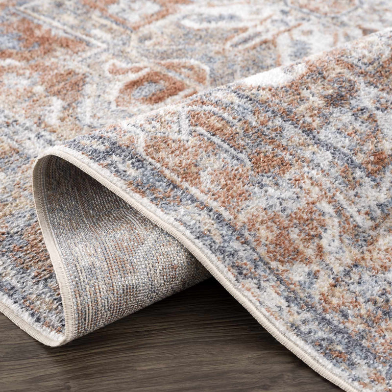Rust Hera Washable Area Rug - Clearance by Boutique Rugs