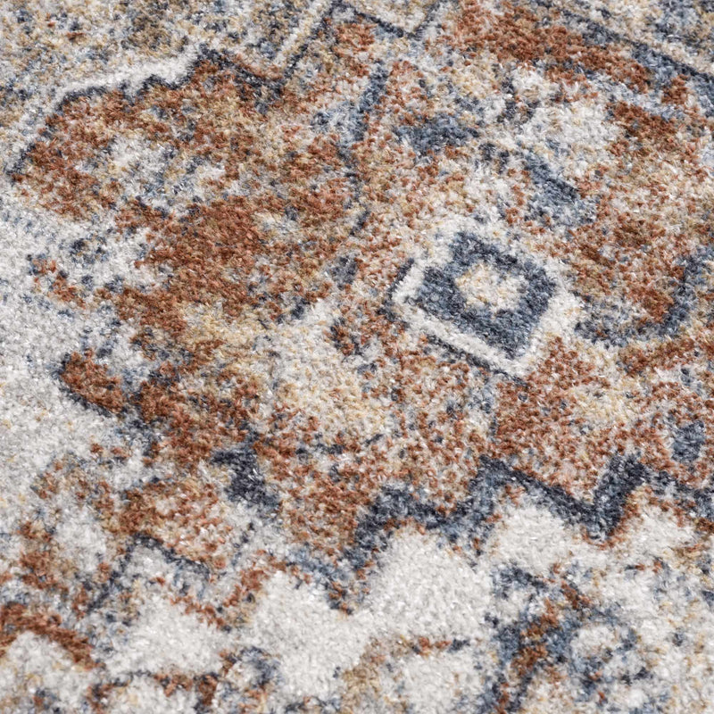 Rust Hera Washable Area Rug - Clearance by Boutique Rugs