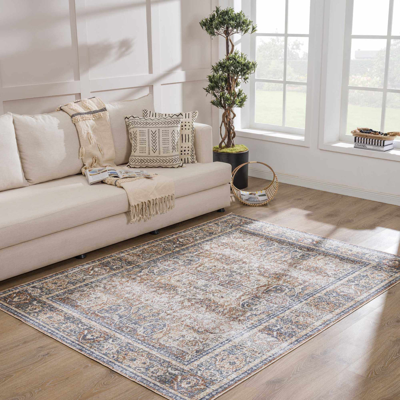 Arias Blue Boutique Washable Rug - Clearance by Boutique Rugs