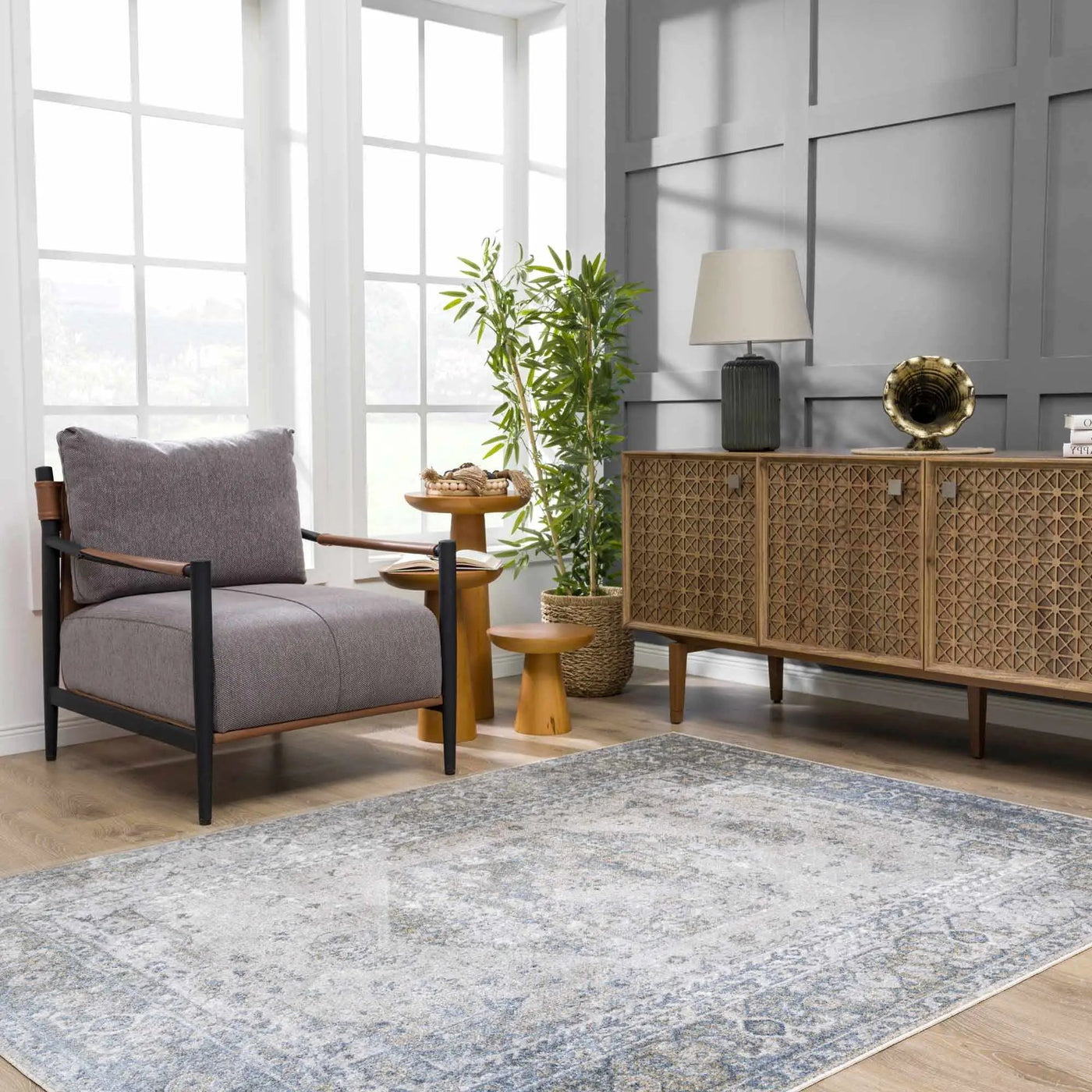 Gael Blue Boutique Washable Rug by Boutique Rugs