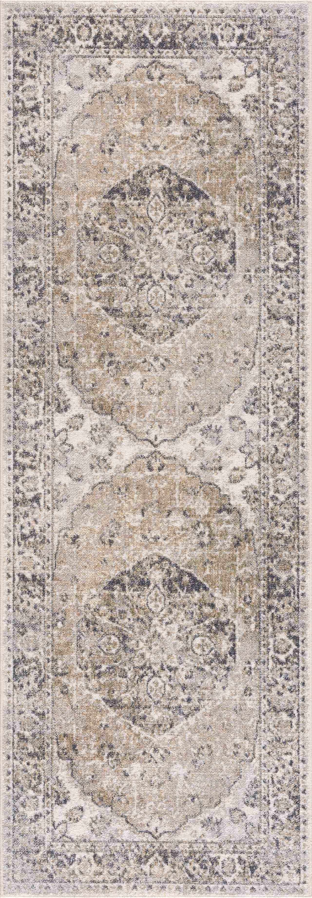 Rudo Beige Washable Area Rug by Hauteloom