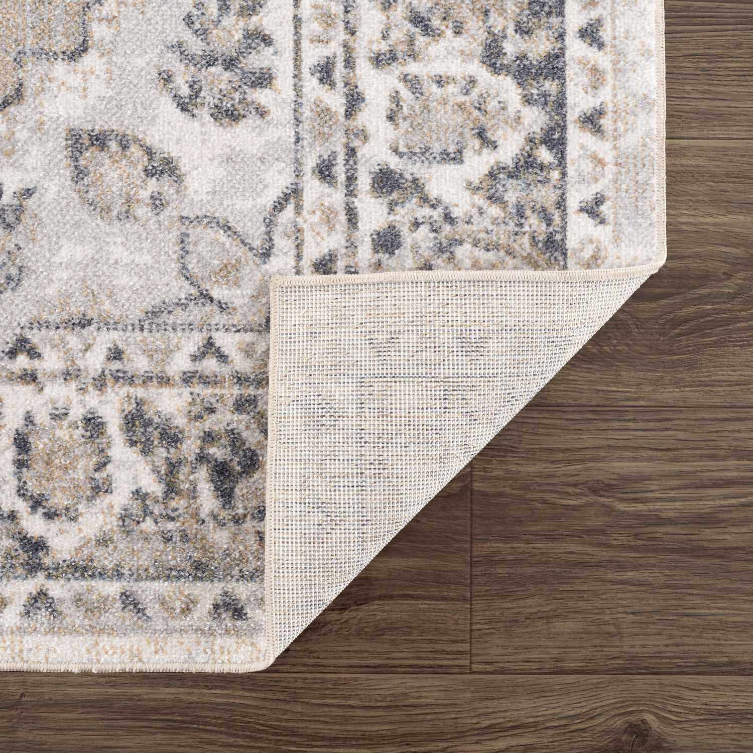 Rudo Beige Flat Pile Washable Rug by Boutique Rugs