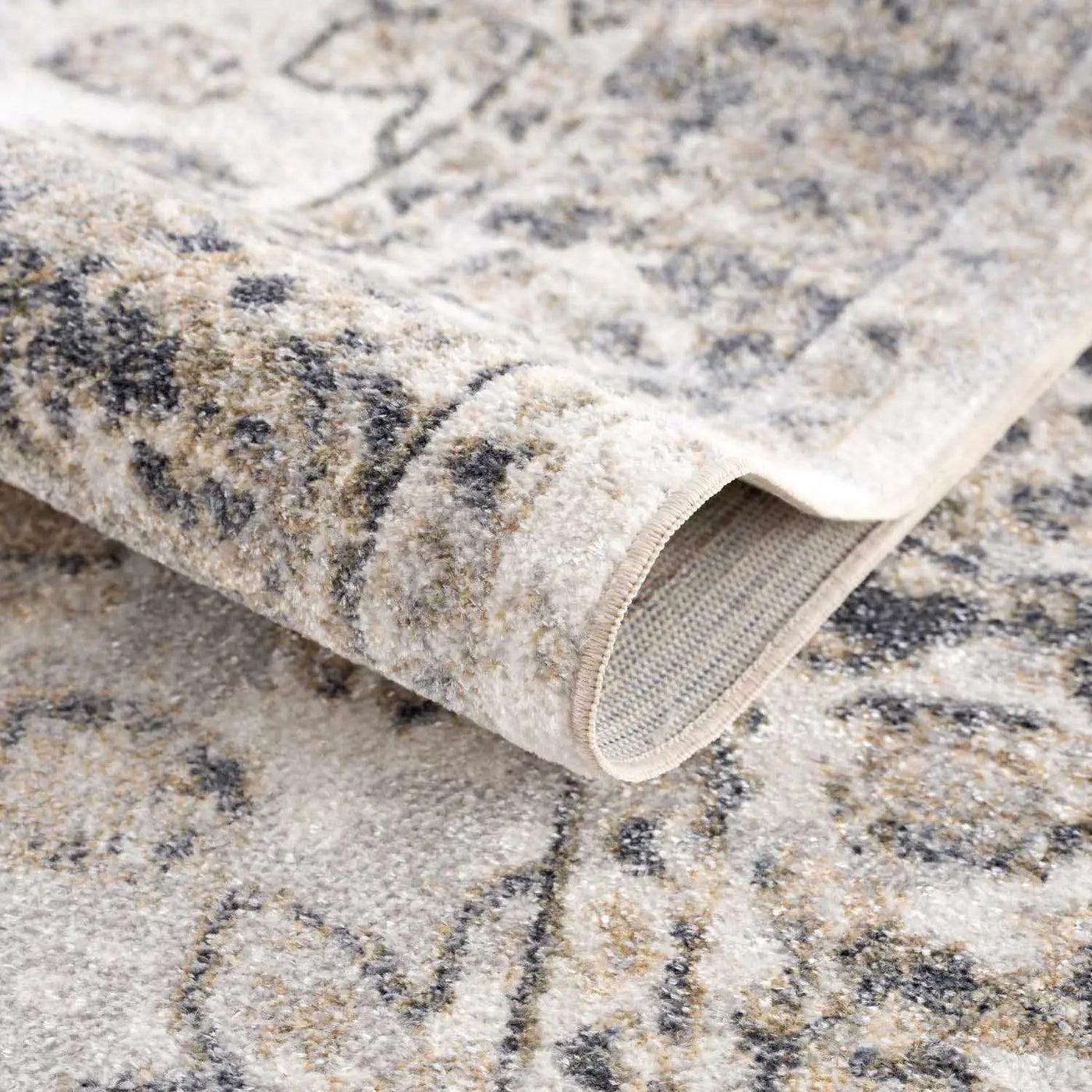 Rudo Beige Flat Pile Washable Rug by Boutique Rugs