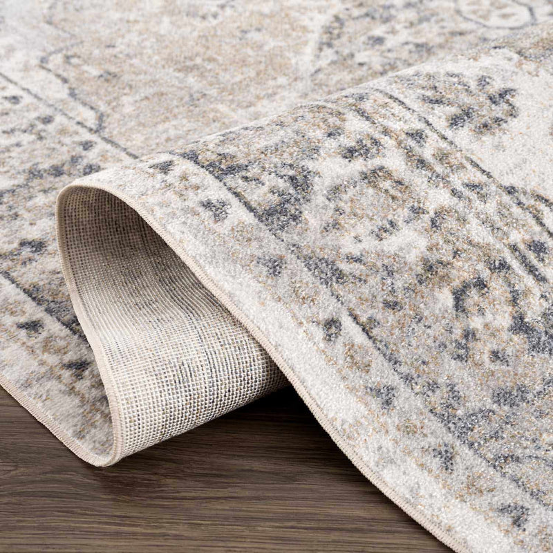 Rudo Beige Flat Pile Washable Rug by Boutique Rugs