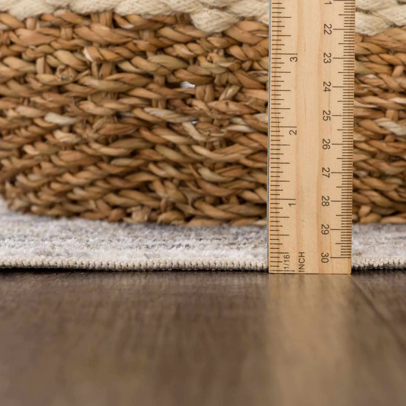 Rudo Beige Flat Pile Washable Rug by Boutique Rugs