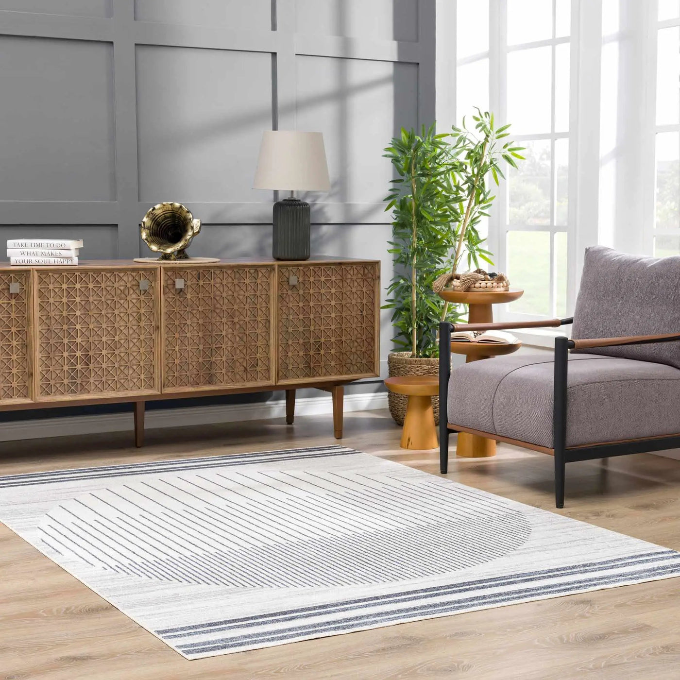 Thad Medium Gray Washable Area Rug by Boutique Rugs