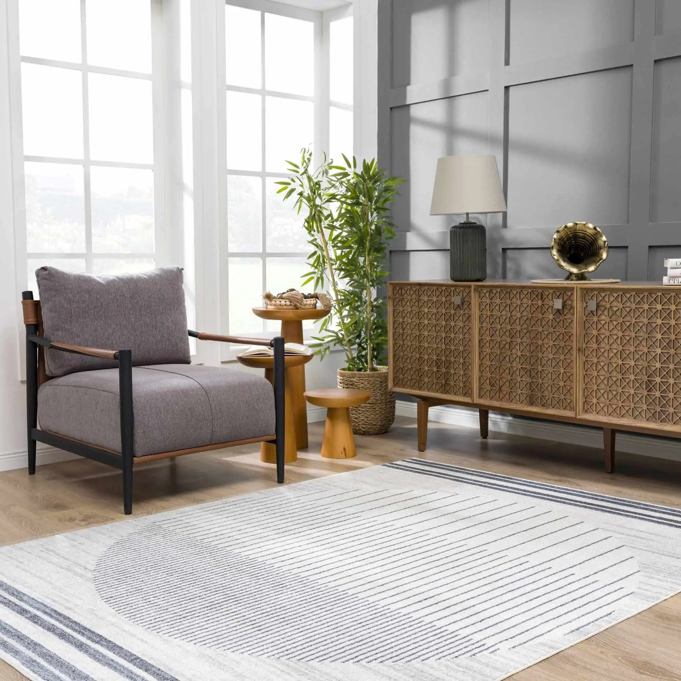 Thad Medium Gray Washable Area Rug by Boutique Rugs